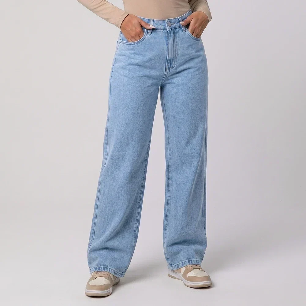 Calça Jeans Feminina | Wide Leg Cintura Alta