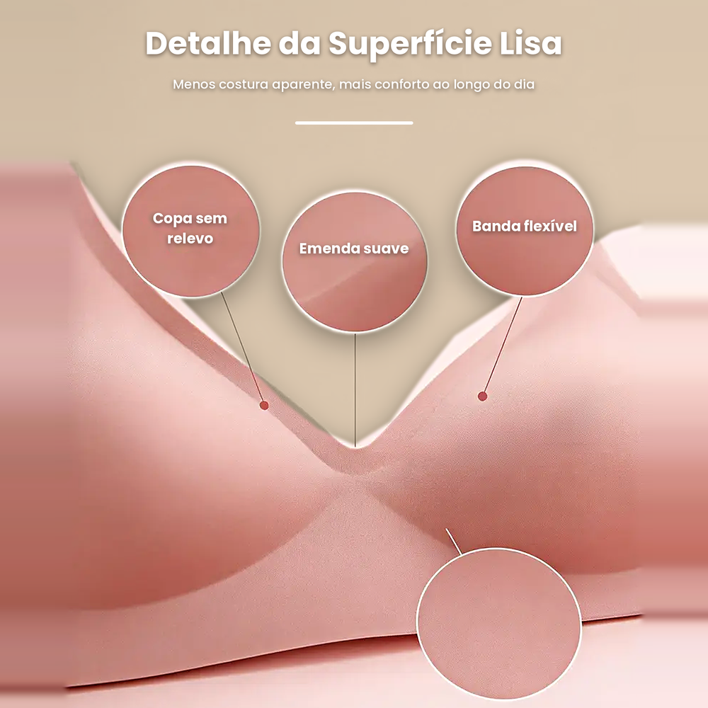 Sutiã Decote V Sem Aro com Bojo Gel