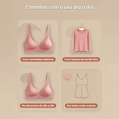 Sutiã Decote V Sem Aro com Bojo Gel