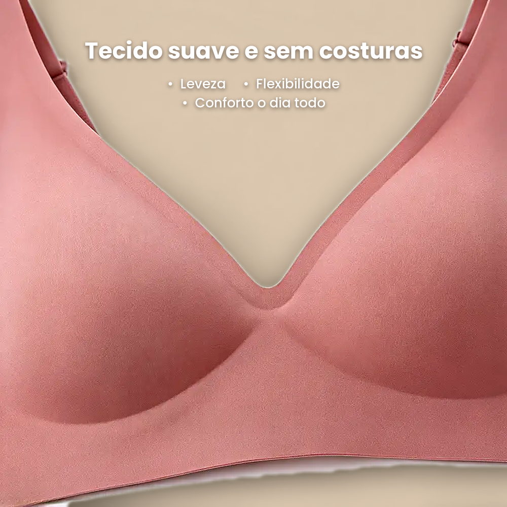 Sutiã Decote V Sem Aro com Bojo Gel