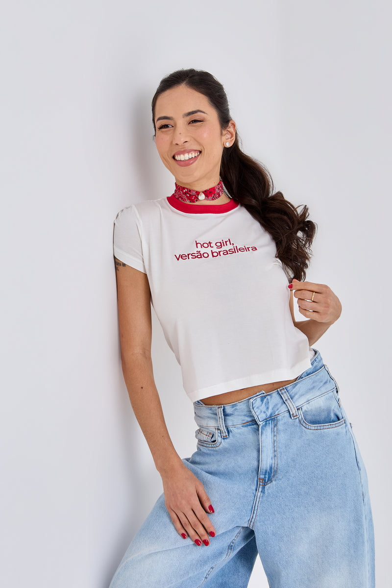 baby tee hot girl, versão brasileira